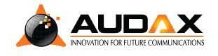 Audax Communications. Innovation for Future Communication. Logo